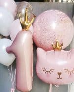 Шар Цифра Розовая корона 102см — изображение 2